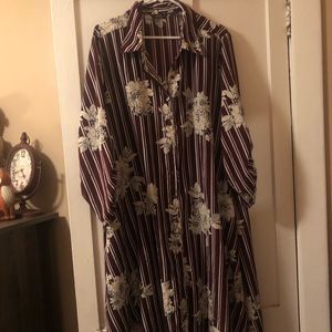 Button up floral Collared dress